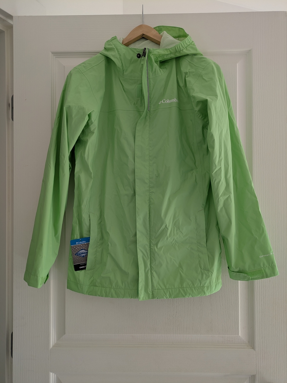 NWT Kids Watertight Raincoat, Lime, L